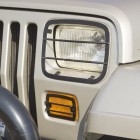 RUGGED RIDGE Ochranné mriežky na svetlá, Čierne, 87-95 Jeep Wrangler (YJ)