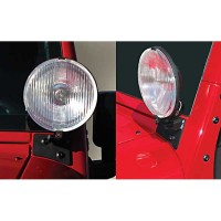 RUGGED RIDGE Konzoly na prídavné svetlá na A stĺpik, Čierne, 07-16 Jeep JK Wrangler